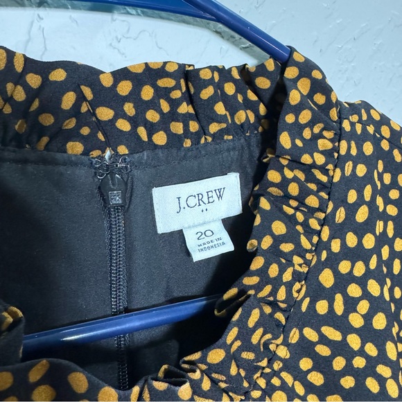 J. Crew Ruffleneck Shift Dress Golden Brandy 20 - Picture 5 of 8